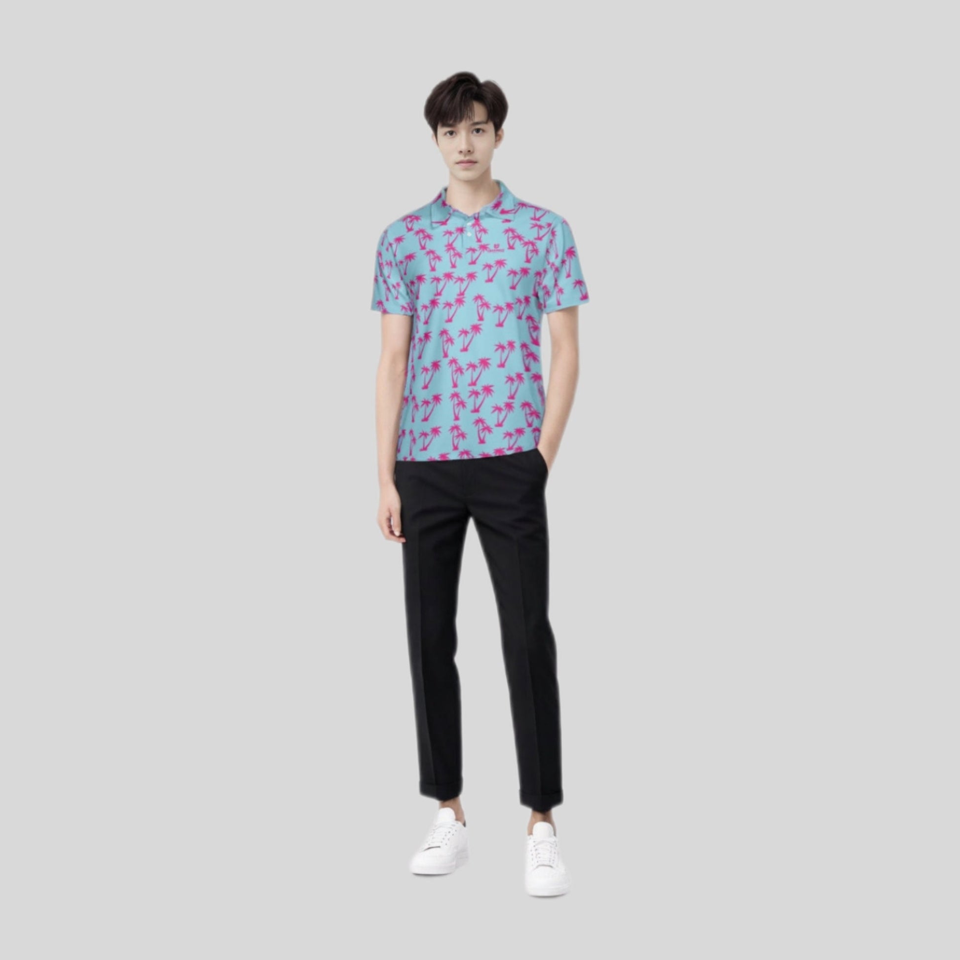 Palm Tree Golf Polo Shirt for men