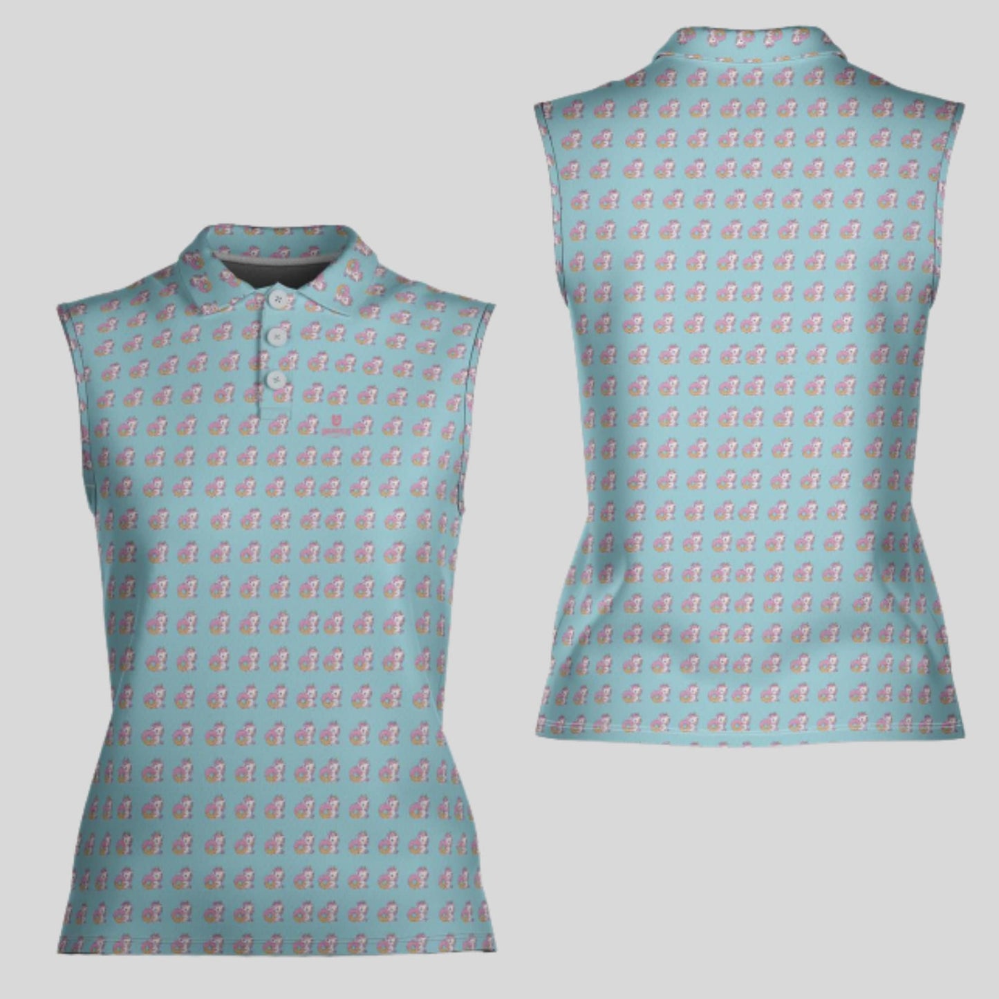 Unicorn Sleeveless Golf Shirt for Ladies