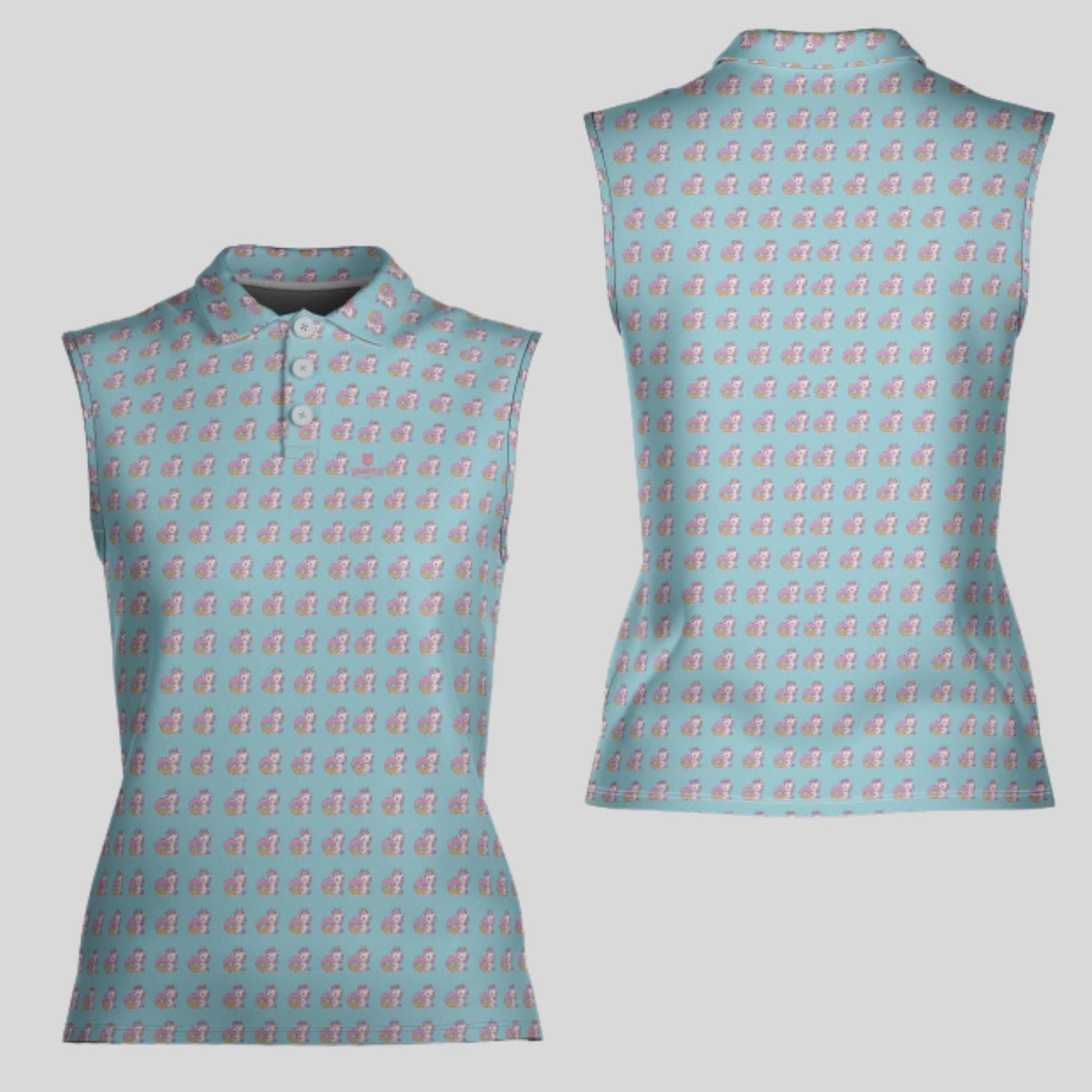 Unicorn Sleeveless Golf Shirt for Ladies