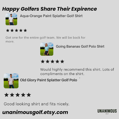 Here are some of our cracking 5 star reviews
Got one for the entire golf team. We will be back for more.
Would highly recommend this shirt. Lots of compliments on the shirt.
Good looking shirt and fits nicely.