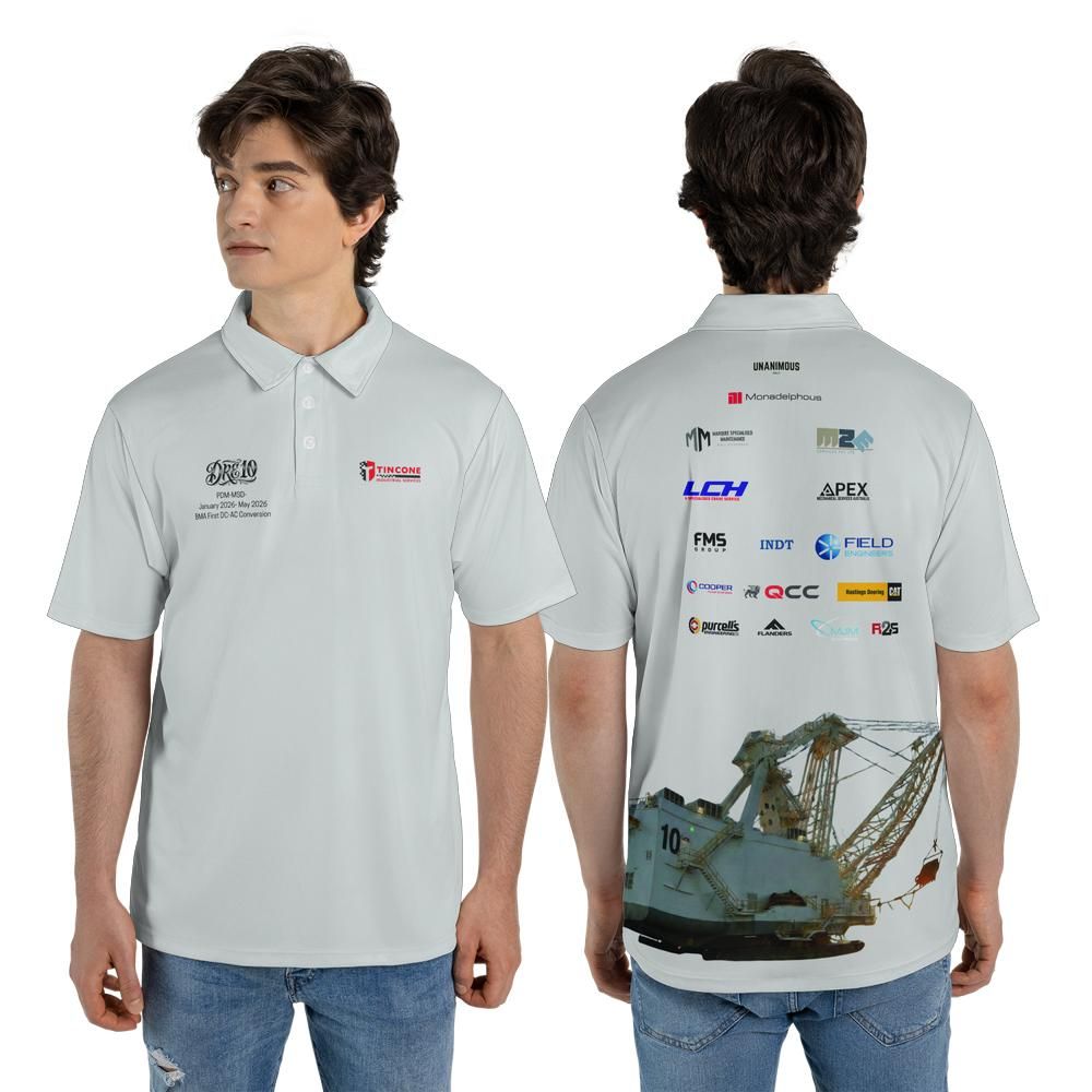 Tincone Dragline 10 Custom Mining Polo Shirt