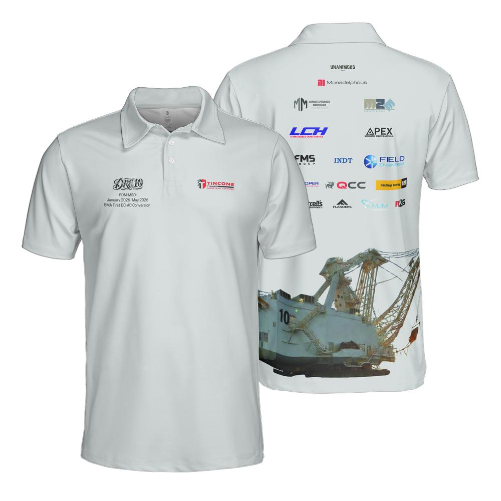 Tincone Dragline 10 Custom Mining Polo Shirt