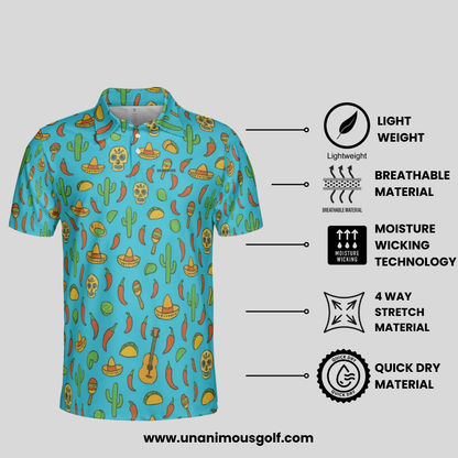 Salsa Swing Men’s Golf Polo Shirt – Performance, Moisture-Wicking, Lightweight Golf Apparel”