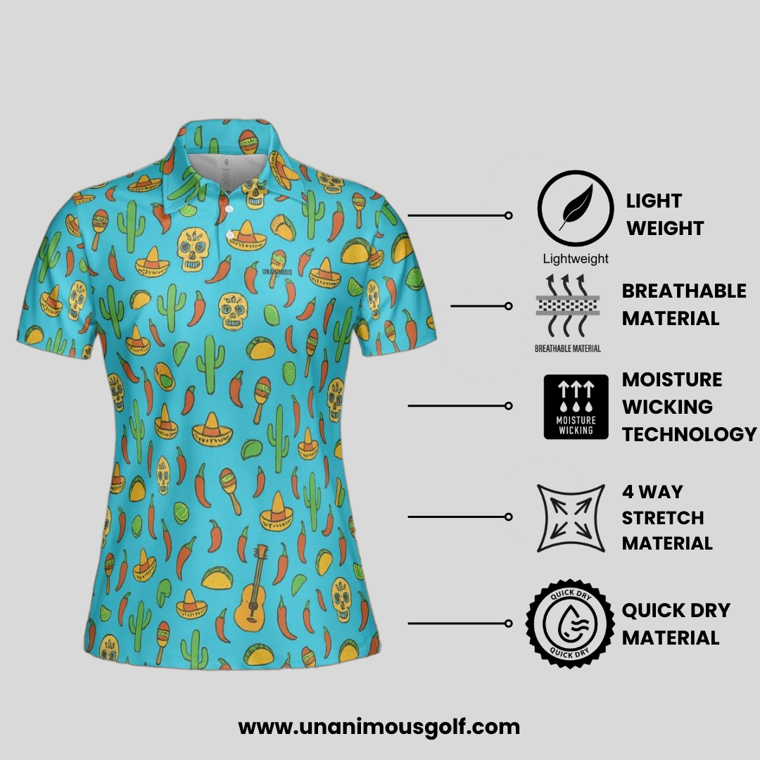 Salsa Swing Women’s Golf Polo Shirt – Lightweight, Moisture-Wicking, Performance Golf Apparel