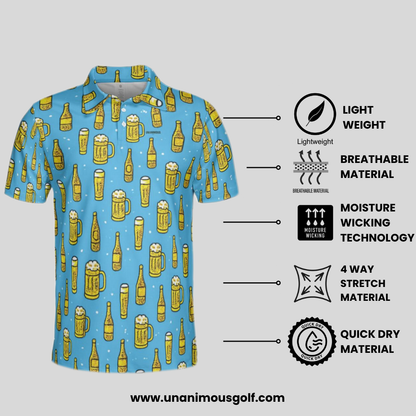 Brewmaster Golf Polo for Men | Premium Beer-Themed Performance Shirt