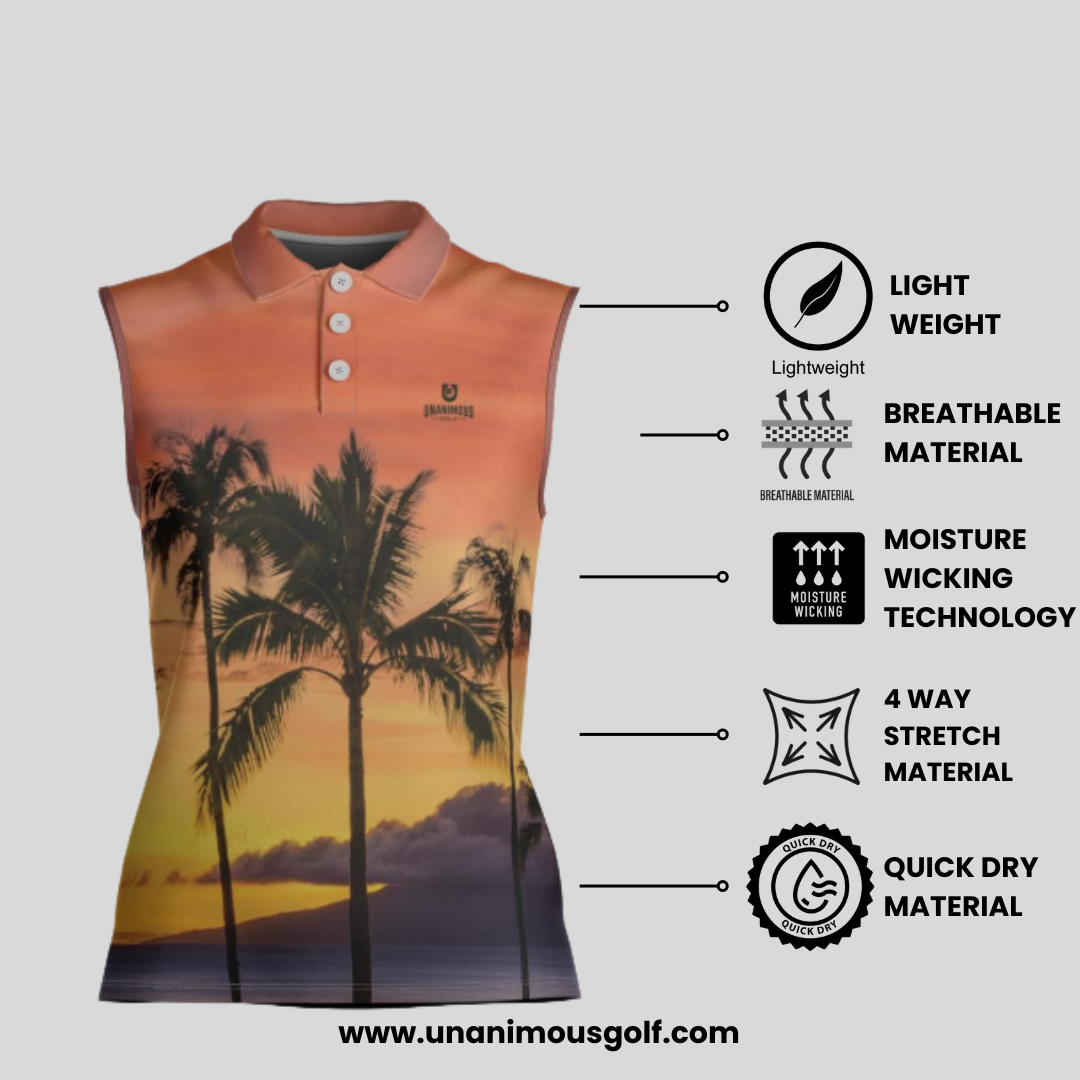 tropo Sleeveless golf polo for women